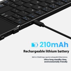 Mobile Phone Tablet Folding Bluetooth Keyboard Portable Mute