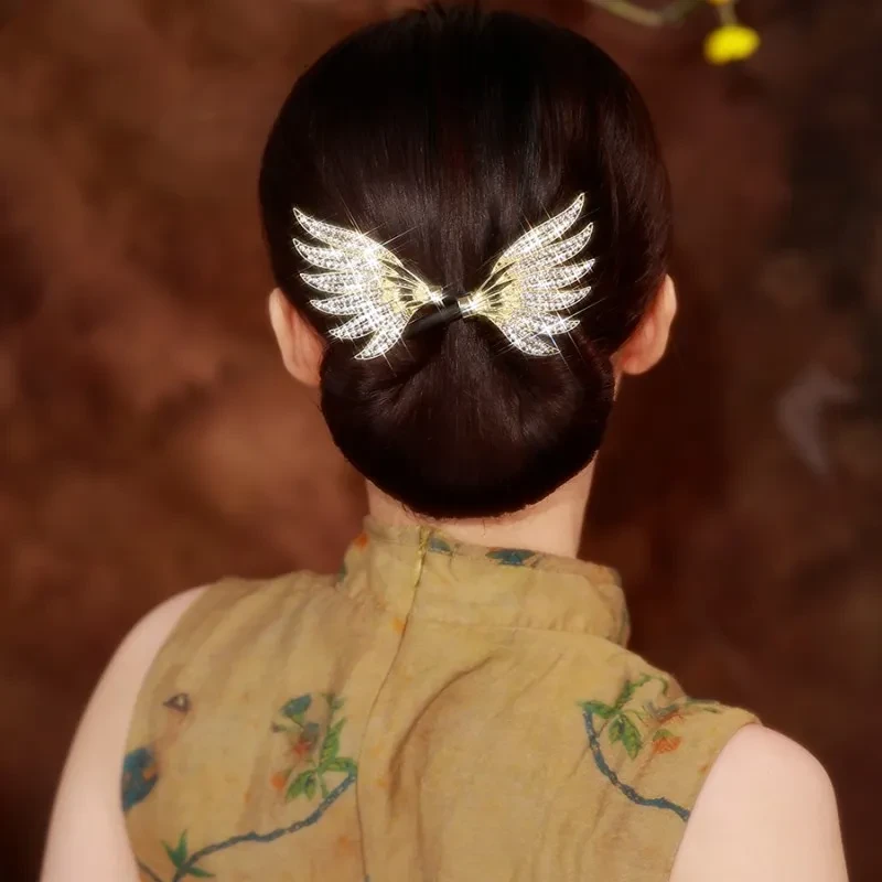 Angel Wings Elegant Hair Bun Maker "Peacock Display"