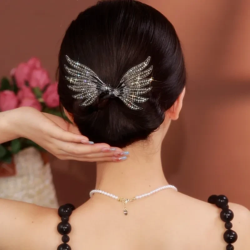 Angel Wings Elegant Hair Bun Maker "Peacock Display"