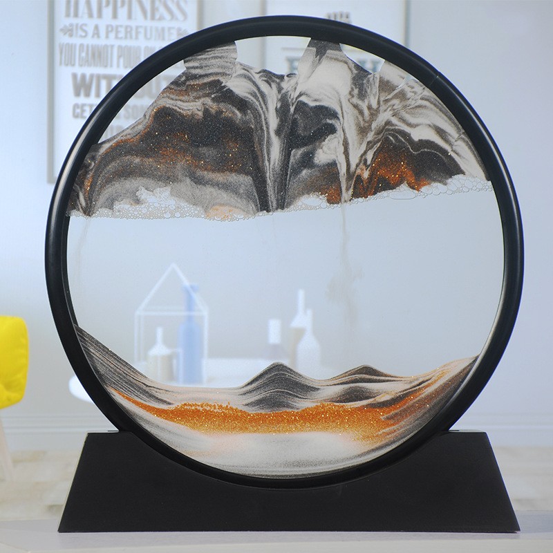3D Moving Sand Art Picture Glass Sandscape in Motion Display Sand L