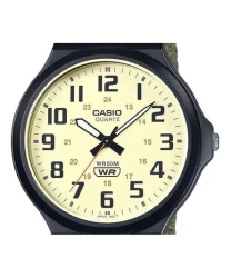 Casio Standard Analog Cloth Strap Beige Dial Quartz MW-240B-3BV Men's Watch