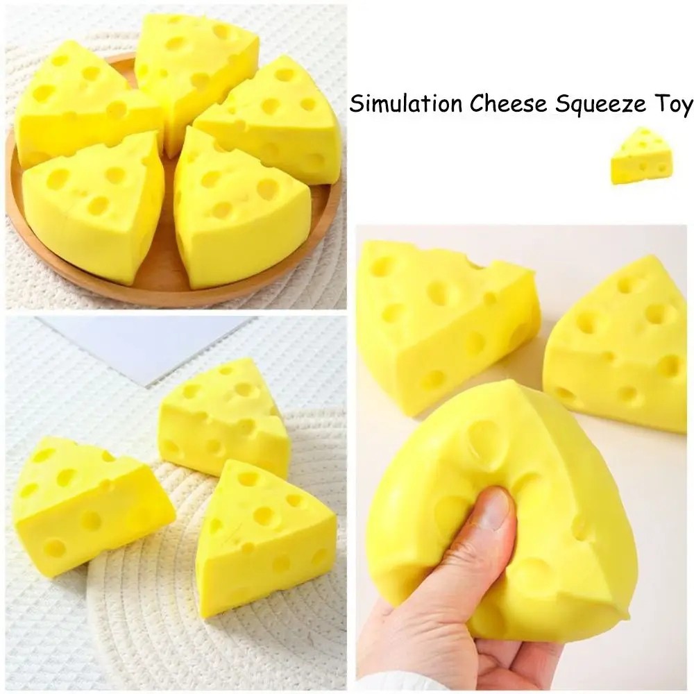 Squeeze Toy Simulation Cheese – Sticky Soft Decompressing Pinching Cheese