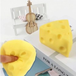 Squeeze Toy Simulation Cheese – Sticky Soft Decompressing Pinching Cheese