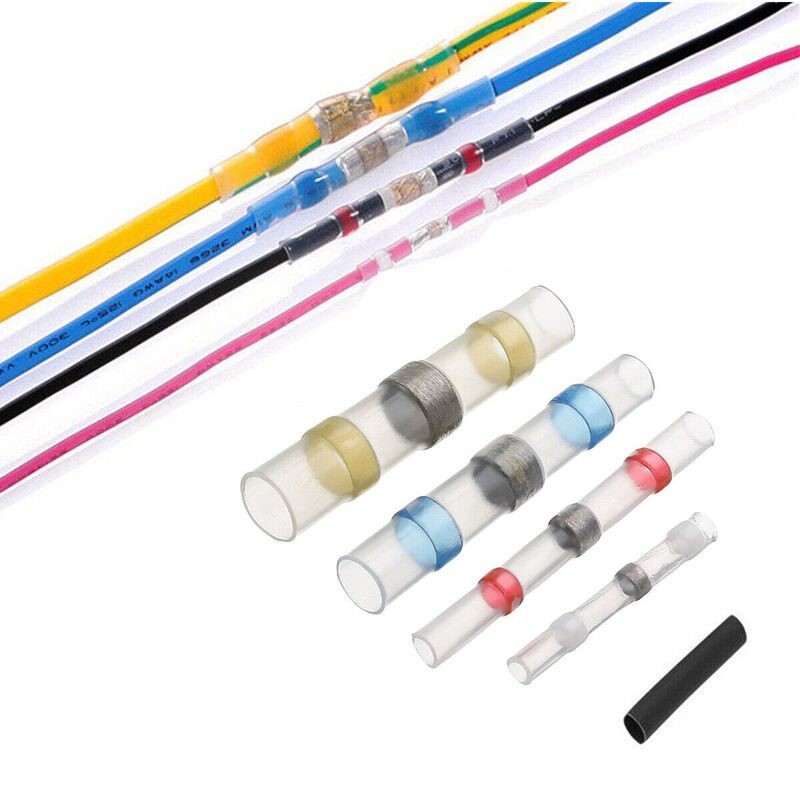 300pcs Solder Seal Sleeve Heat Shrink Butt Wire Connectors Terminals