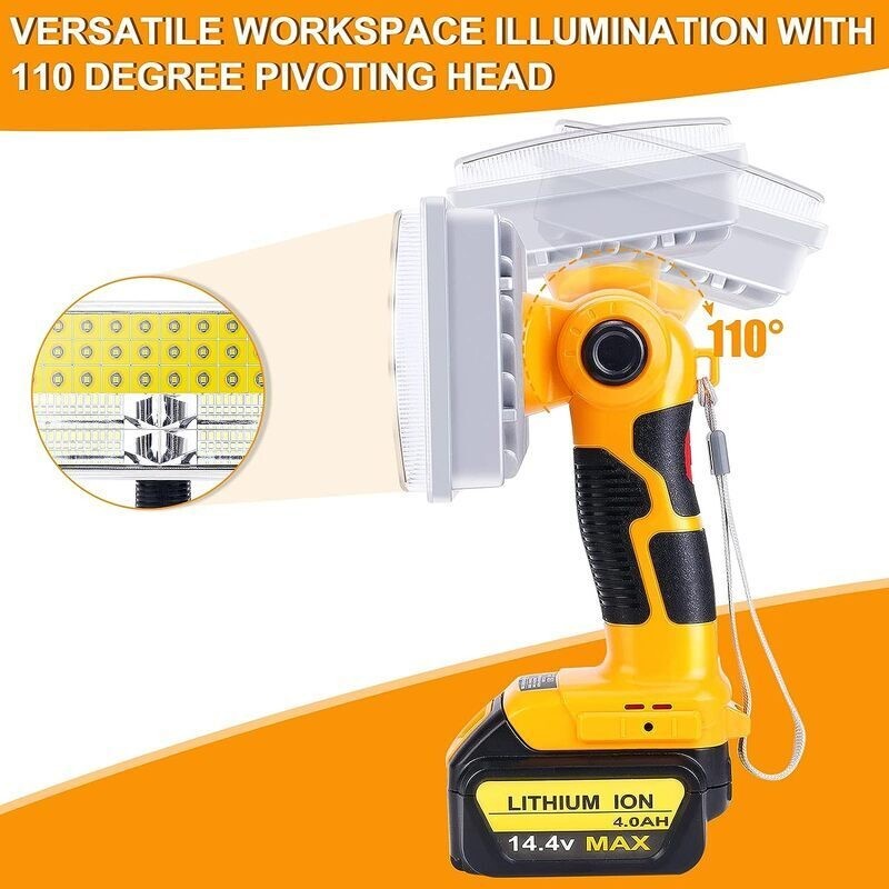 Cordless LED Work Light Power by DeWalt battery