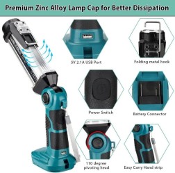 Cordless LED Work Light Power by Bosch battery
