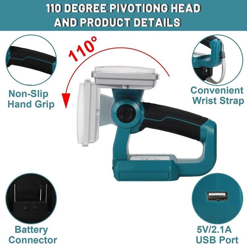 Cordless LED Work Light Power by Bosch battery