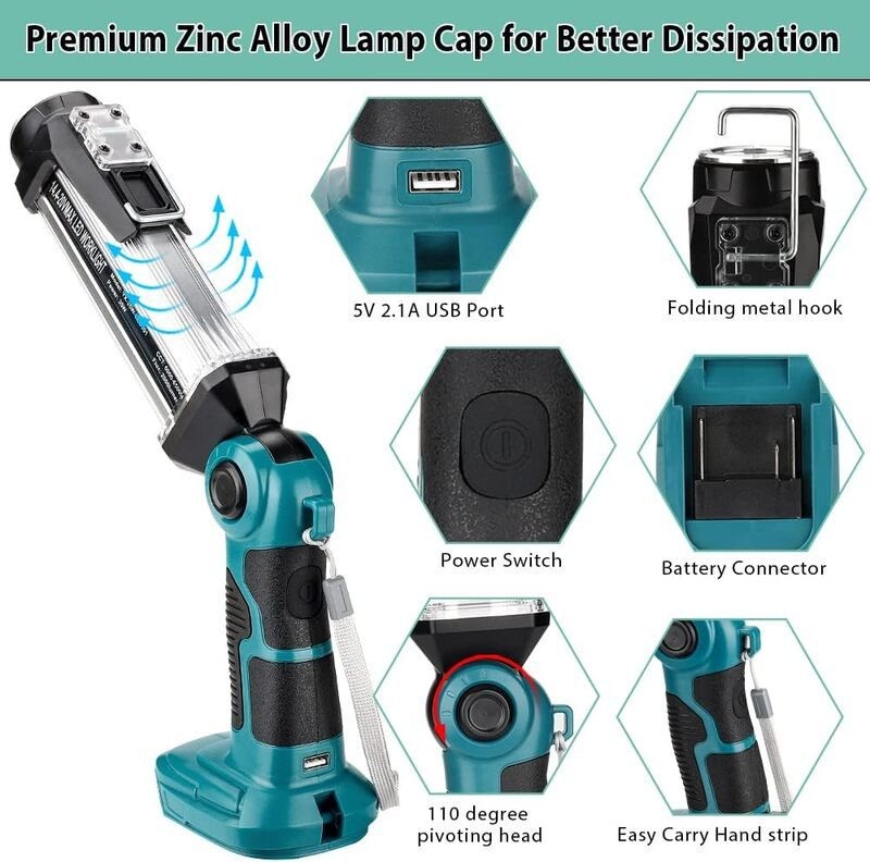 Cordless LED Work Light Power by Makita battery