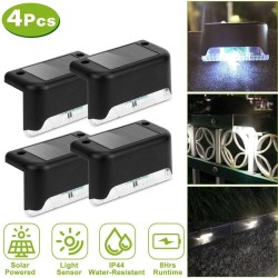Solar Lights Outdoor Garden Deck Step Stair Lamps