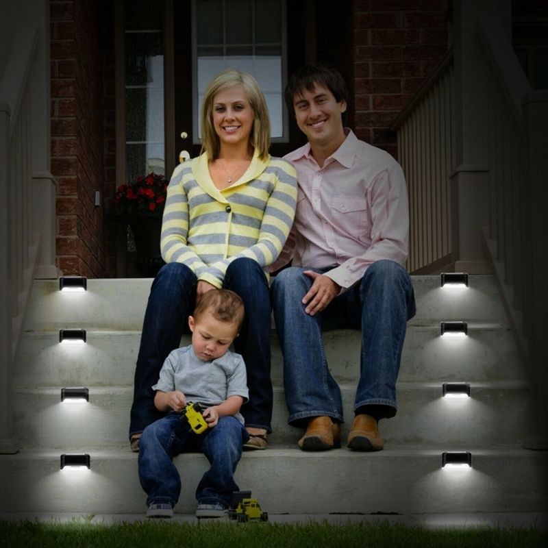 Solar Lights Outdoor Garden Deck Step Stair Lamps
