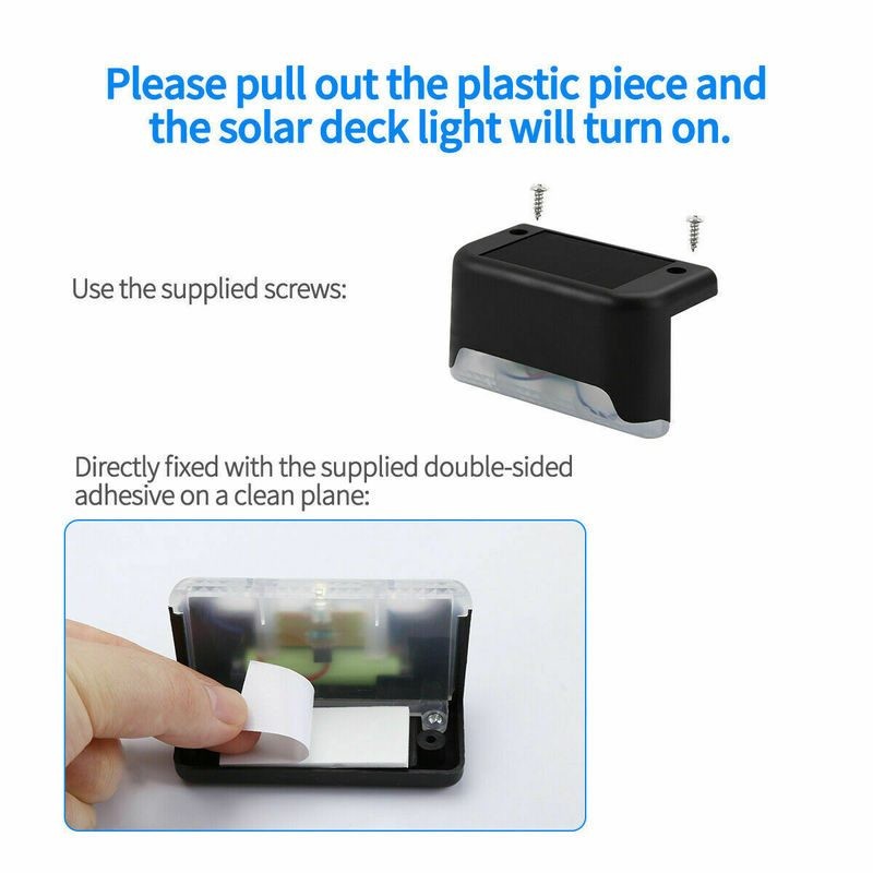 Solar Lights Outdoor Garden Deck Step Stair Lamps