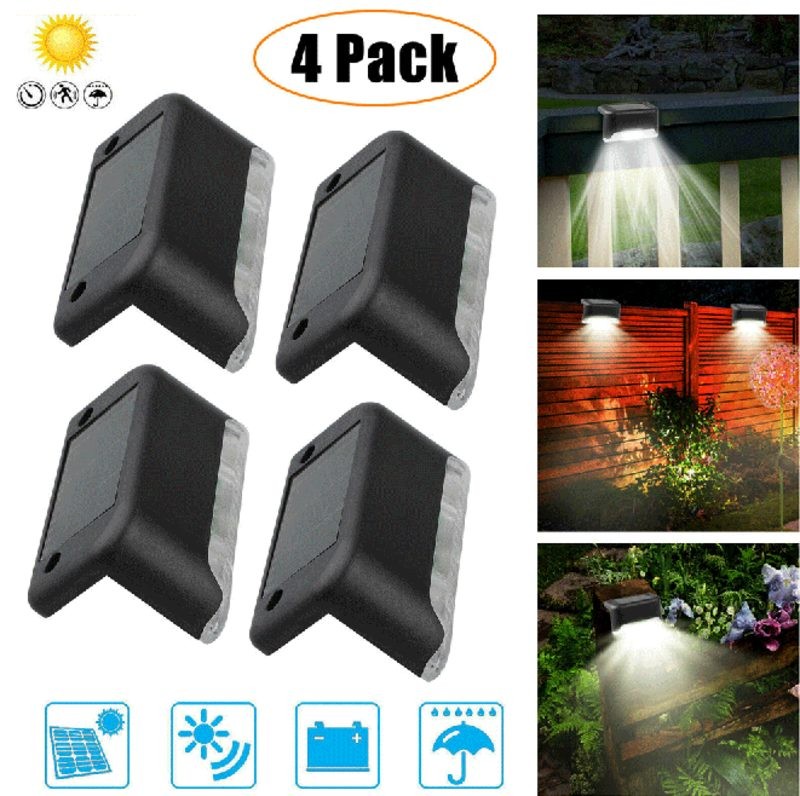 Solar Lights Outdoor Garden Deck Step Stair Lamps