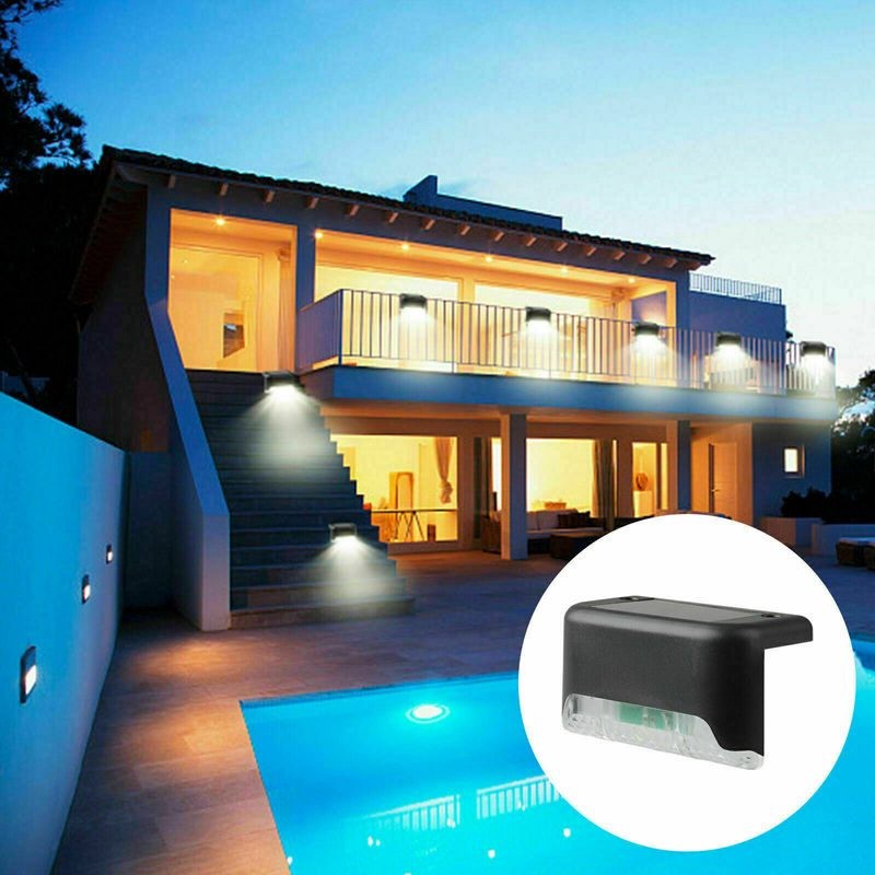 Solar Lights Outdoor Garden Deck Step Stair Lamps