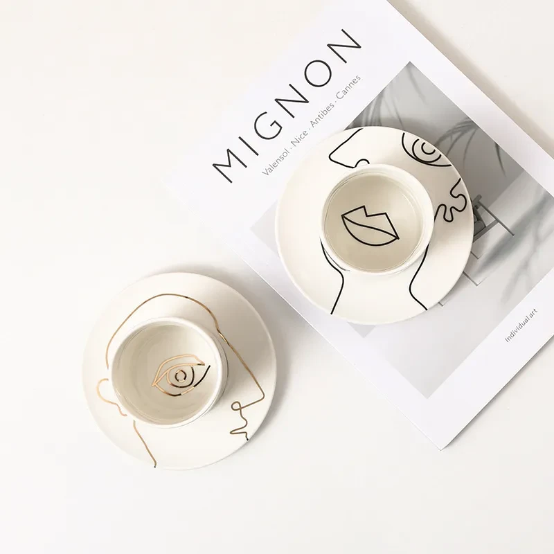 Creative Simple Nordic Style Macaron Color Ceramic Cup