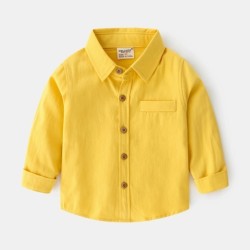 Fashion Personality New Solid Color Boys' Shirt