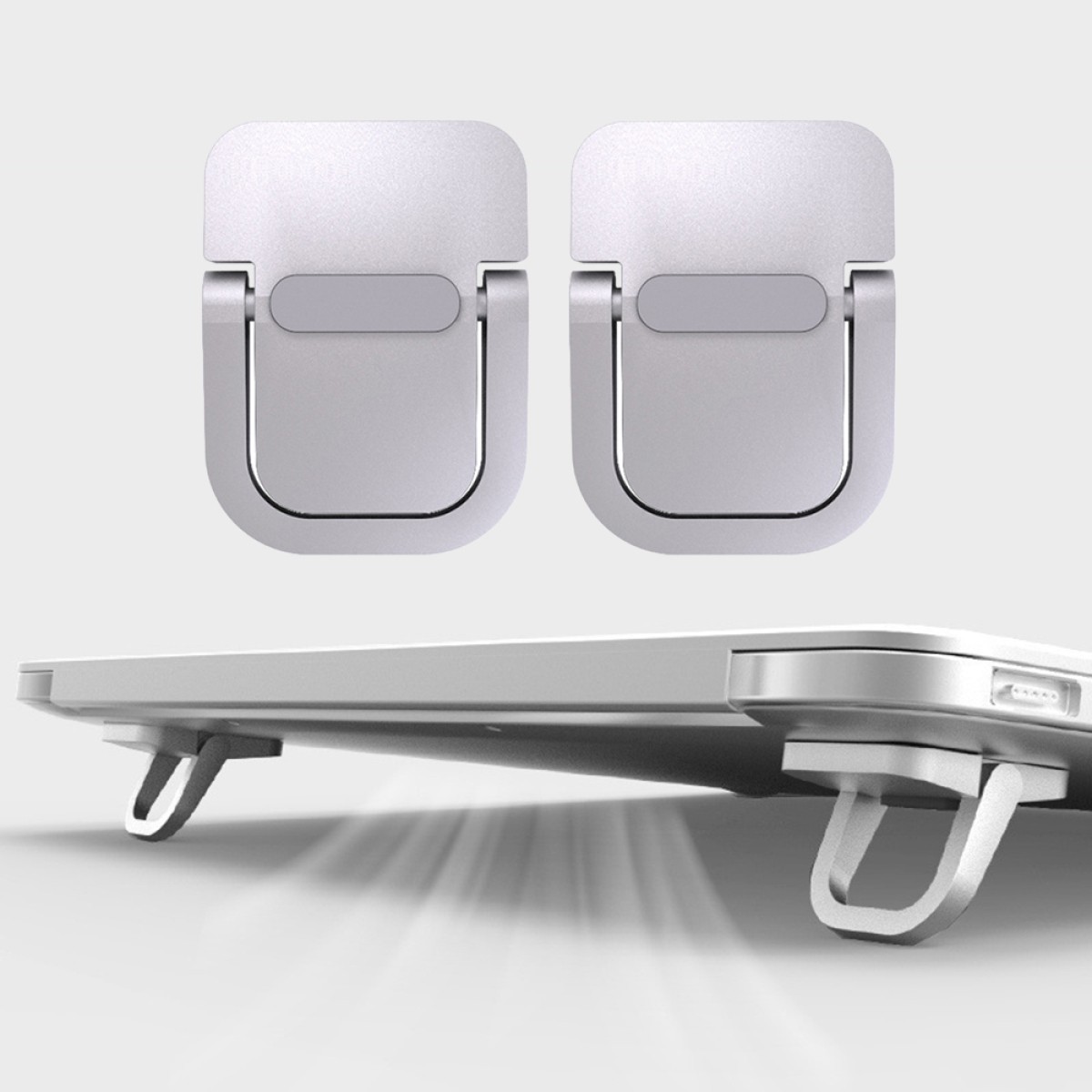 2 Pack Laptop Desk Stand with Anti-Slip Pads Zinc Alloy Lift Stand