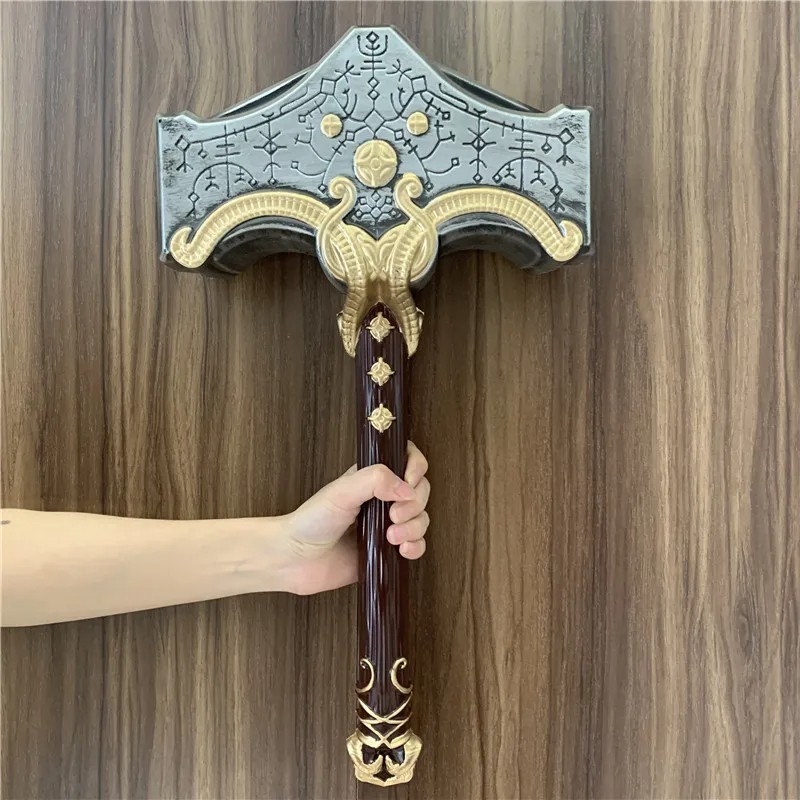 God of War 4 Cosplay Thor's Hammer – Thunder Stormbreaker Flame Tomahawk Axe Prop Weapon