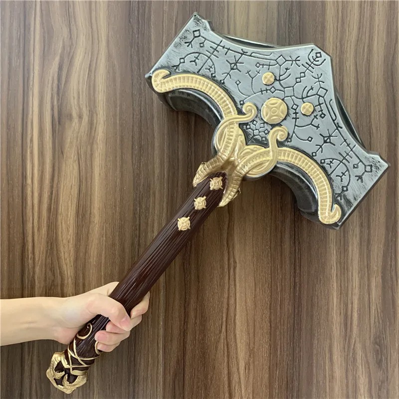 God of War 4 Cosplay Thor's Hammer – Thunder Stormbreaker Flame Tomahawk Axe Prop Weapon