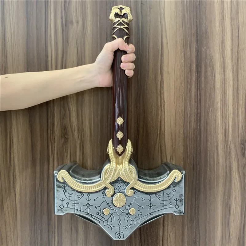 God of War 4 Cosplay Thor's Hammer – Thunder Stormbreaker Flame Tomahawk Axe Prop Weapon