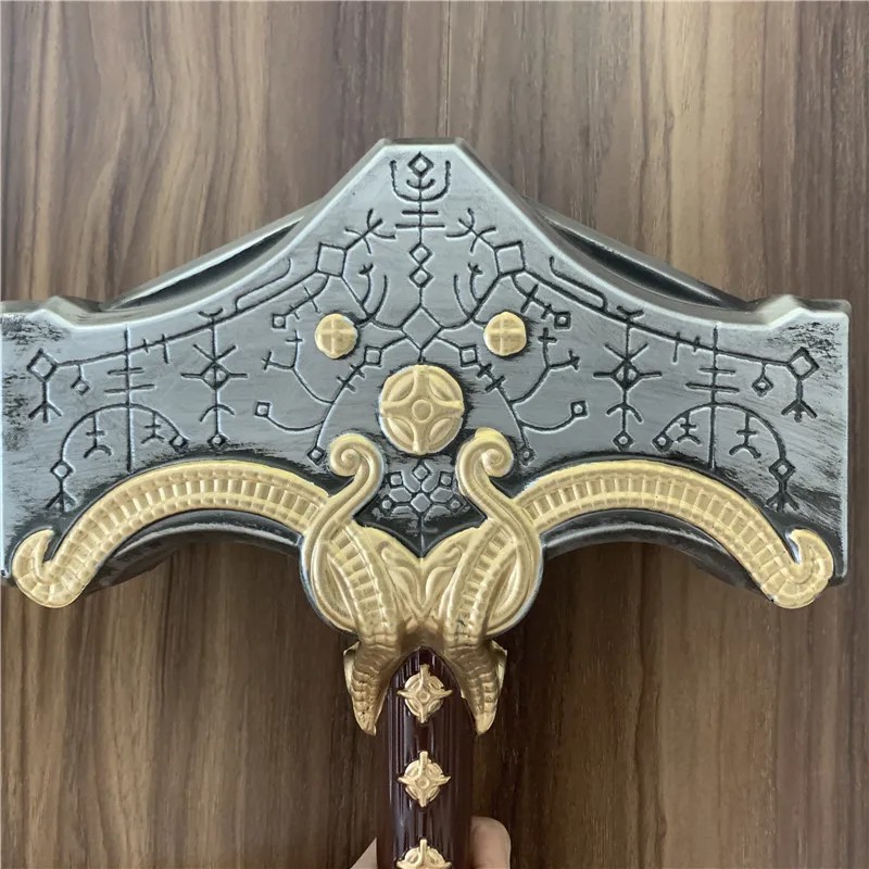 God of War 4 Cosplay Thor's Hammer – Thunder Stormbreaker Flame Tomahawk Axe Prop Weapon