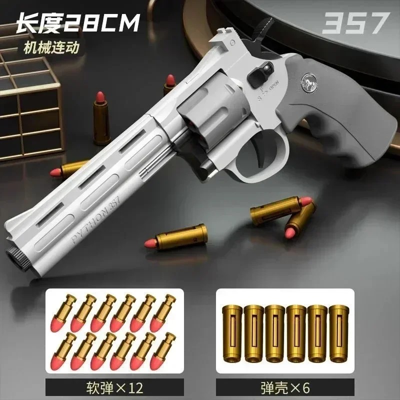 ZP5 357 Revolver Launcher Pistol – EVA Soft Dart Bullet Toy Gun