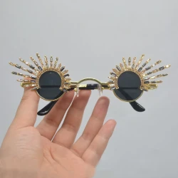 Retro Design Irregular Tassel Sunglasses