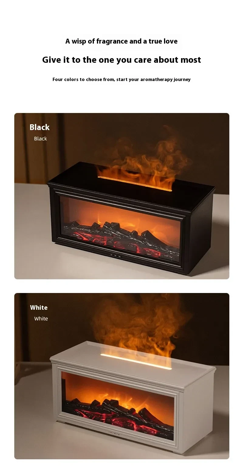 Simulation Flame Humidifier Fireplace Aroma Diffuser Household
