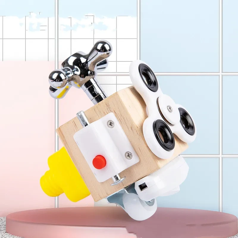 Baby Busy Board Cube Montessori Sensory Toys for Toddler Educational Learning Activities Travel Toy Lock Box Fine Motor Skill