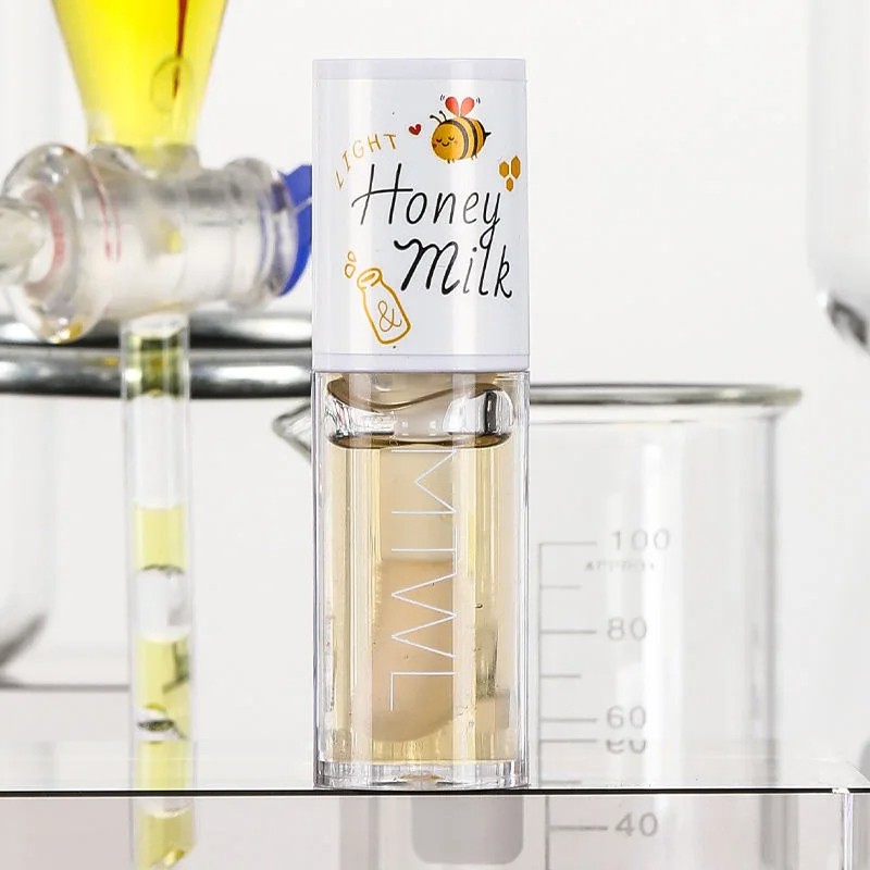 Peach Milk Honey Lip Oil – Relieves Dryness, Moisturizing Lip Gloss