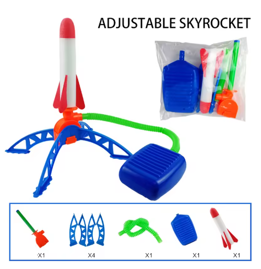 Air Rocket Foot Pump Launcher Outdoor Air Pressing Pedal Soaring Rocket Toy Kids Game suit Jumping Sport Game Kids Toy Gift