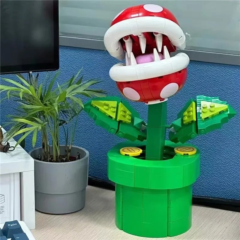 New Piranha Plant Set Building Blocks Game Model – Home Decoration Assembling Toy