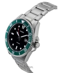 Casio Standard Analog Stainless Steel Black Dial Quartz MDV-107D-3 200M Mens Watch