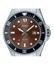 Casio Standard Analog Stainless Steel Brown Dial Quartz MDV-107D-5AV 200M Men's Watch