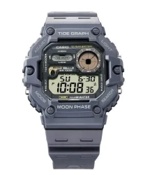 Casio Standard Digital Graph Moon Phase Resin Strap Quartz WS-1700H-8AV 100M Men's Watch