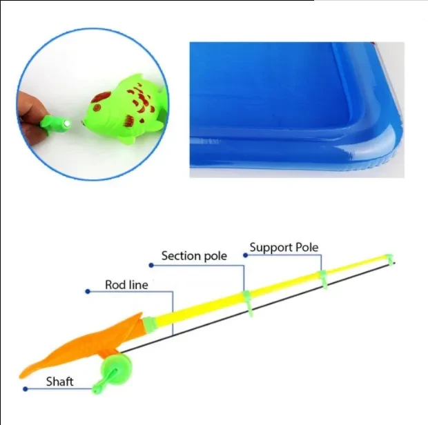 Children's Fishing Toy Pool Set, Baby Magnetic Fishing