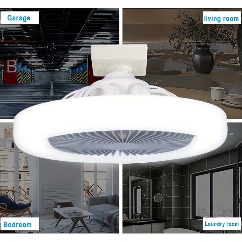 Socket Light and Remote Control – Adjustable Wind Speed Mode Bulb, Screw-In Socket Light, Easy to Install Adjustable Wind Speed Mini Pendant Light, Suitable for Bedrooms, Kitchens, Living Rooms - E27 Base