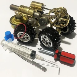 Stirling Engine Miniature Model External Combustion Power Car