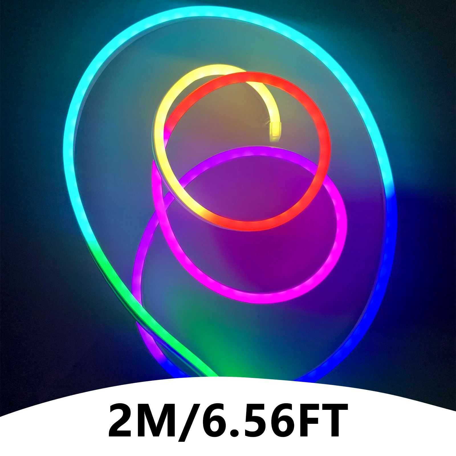 2pcs LED Lights for Bedroom – Smart RGB LED Light Strips with Color Change, USB Plug-in, APP Control, Flexible DIY Design, Suitable for Bedroom, Living Room, Gaming, Party Decoration