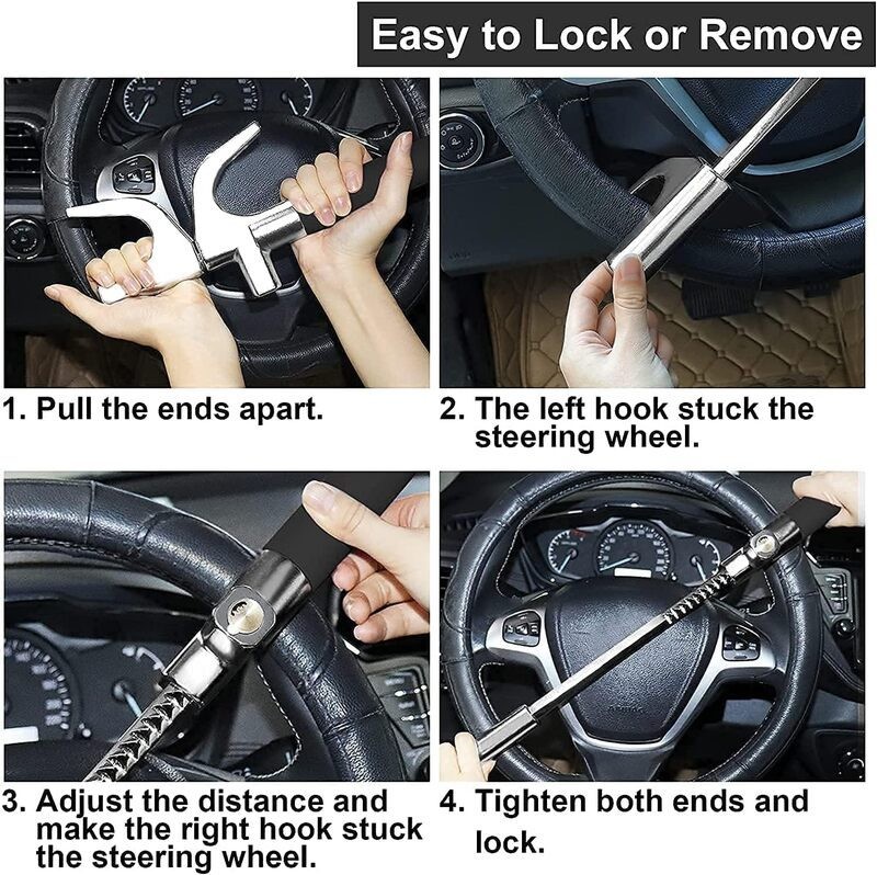 Car Steering Wheel Lock Anti Theft Security