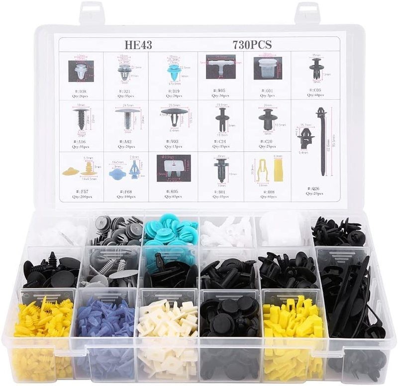 Car Push Retainer Clips Plastic Bumper Rivets Fasteners Kit