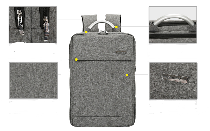 Manufacturers wholesale and customize new type of double shoulder bag multi function notebook PC package for men and women general business knapsack