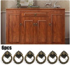 Vintage Cabinet Drawer Handles Ring Knob Round Pulls