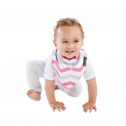 Bandana Bib | 4 Months to 3 Years | Chevron Pink