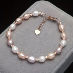 Elegant Simple Freshwater Pearl Bracelet for Women
