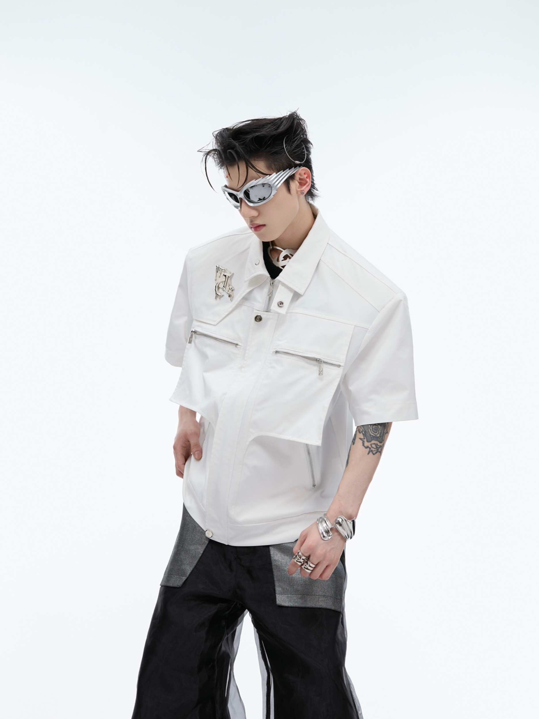 Double Layer Stitching Jacket Coat For Men