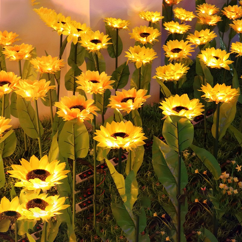 Solar LED Lights Outdoor Sunflower Lamp