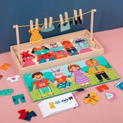 Children's Wooden Clothes Changing Puzzle Jigsaw Puzzle