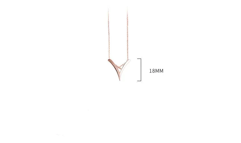 Women's V-shaped pendant necklace