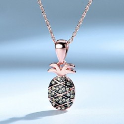 Rose gold fruit clavicle chain