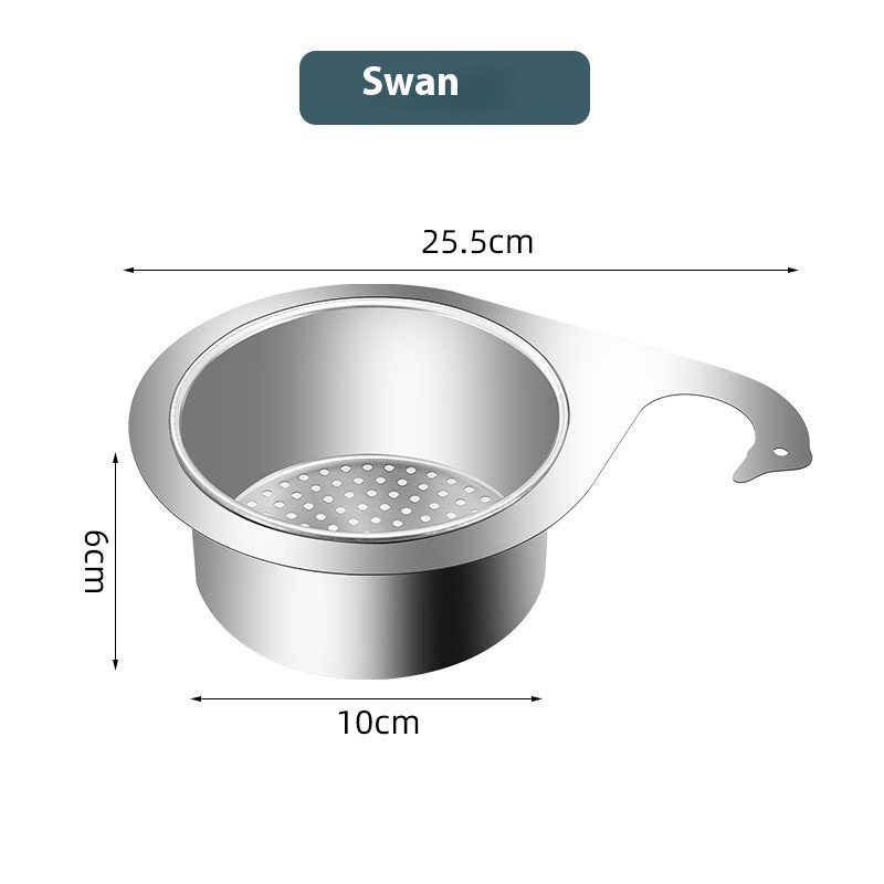 Stainless Steel Swan Sink Strainer Basket